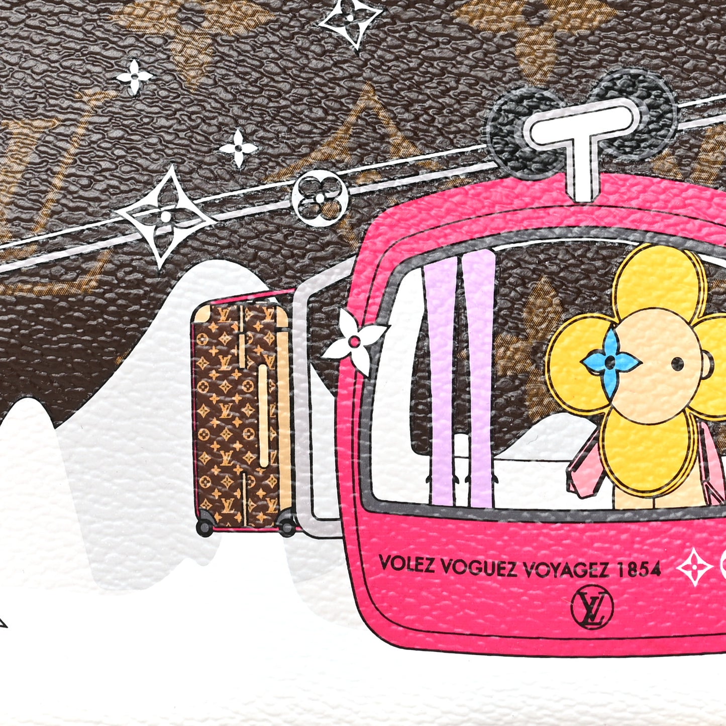 Monogram 2019 Christmas Animation Mini Courchevel Pochette Accessories Fuchsia