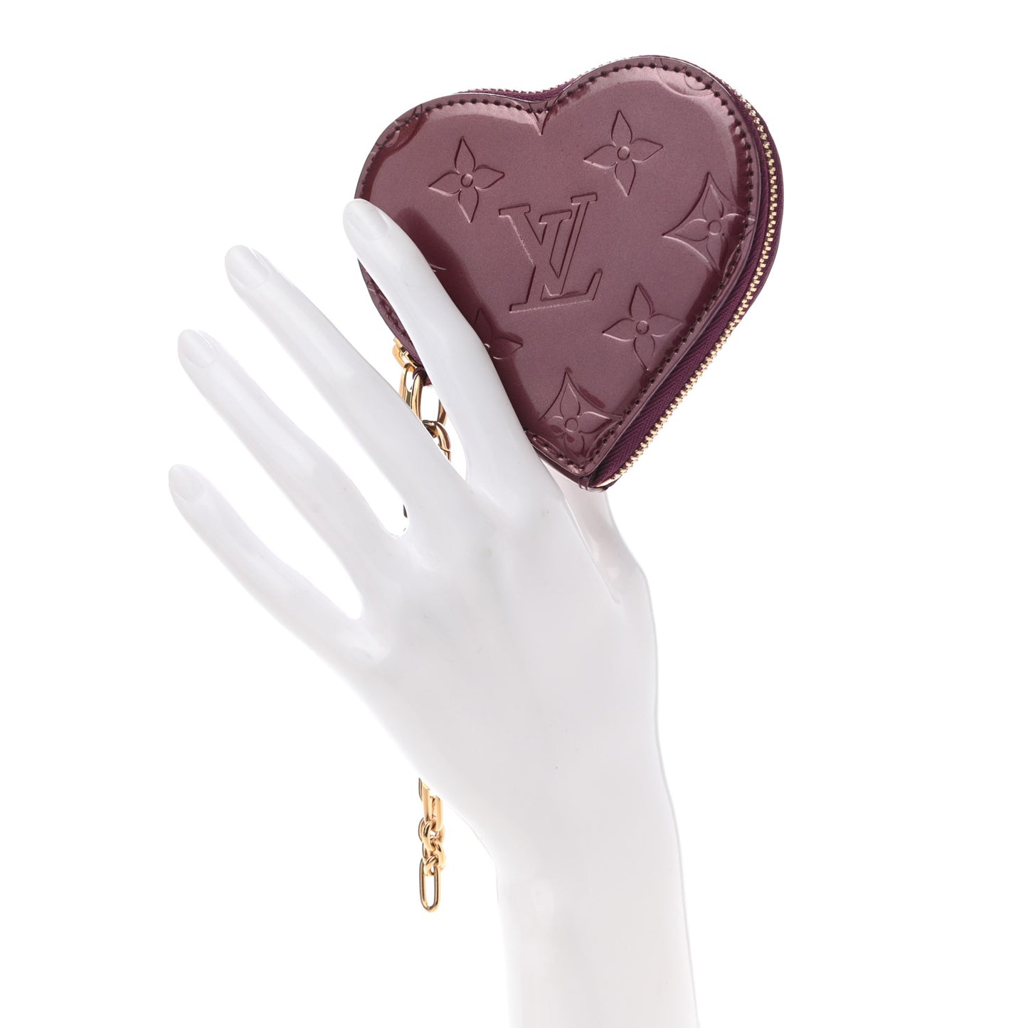 Vernis Coeur Heart Coin Purse Amarante