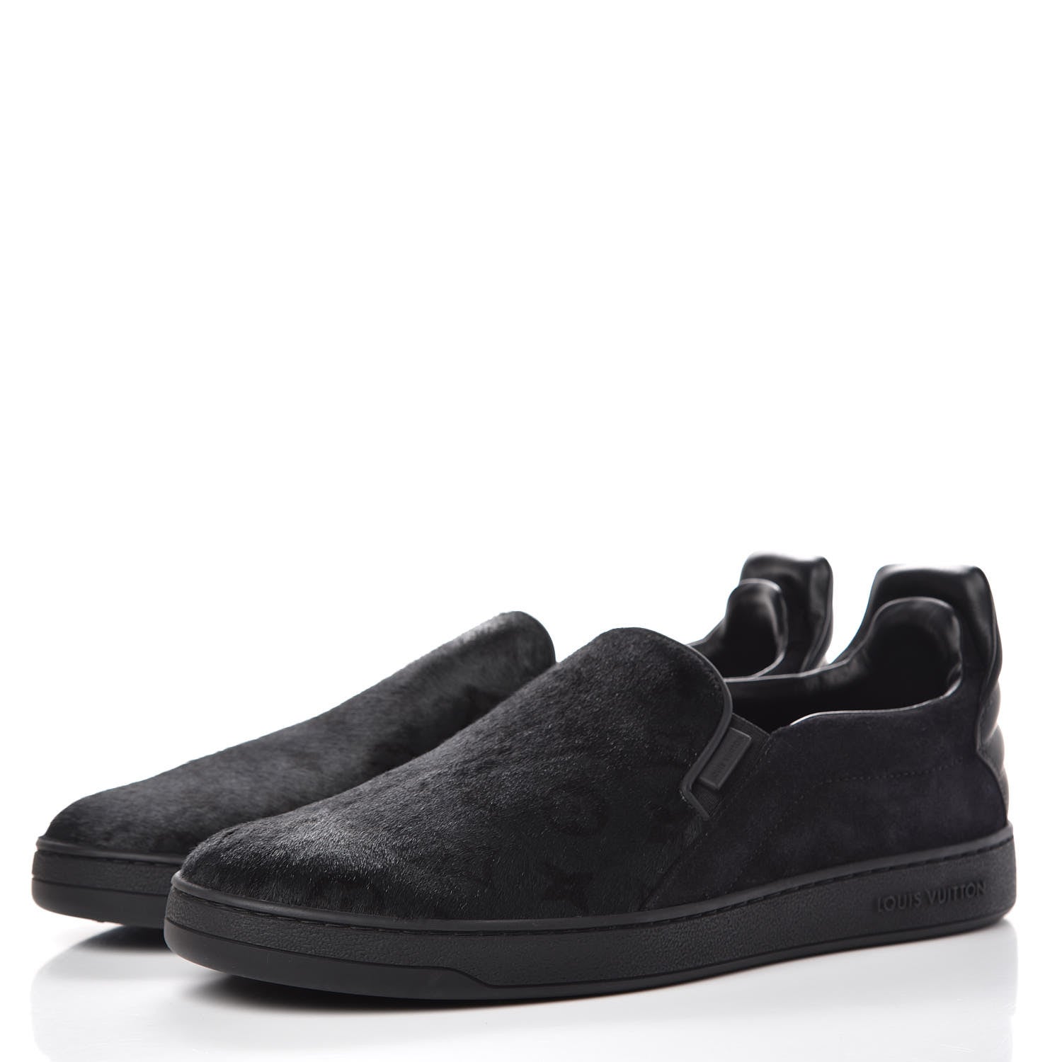 Louis Vuitton Pony Hair Frontrow Slip On Sneakers 8 Anthracite 3 of 9