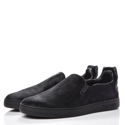 Louis Vuitton Pony Hair Frontrow Slip On Sneakers 8 Anthracite 3 of 9