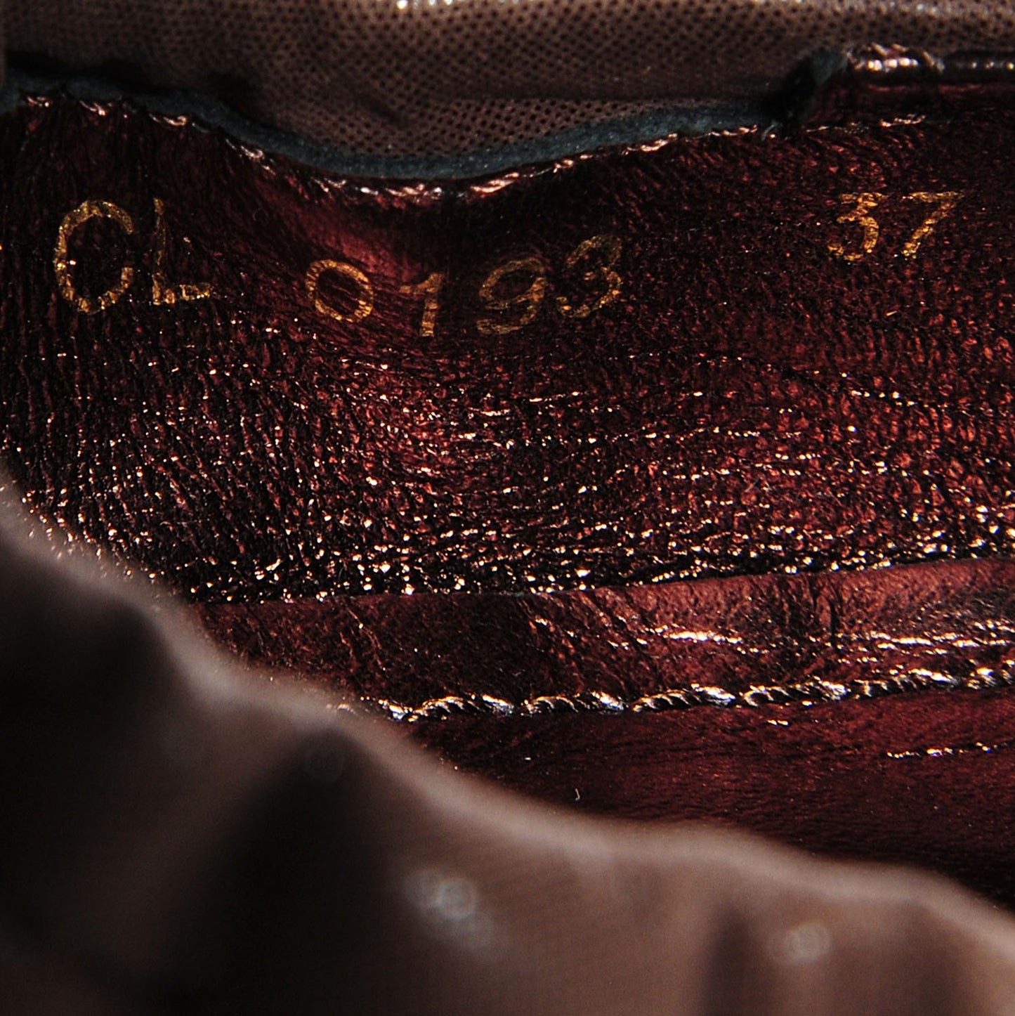 Monogram Iridescent Leather Lucky Ballerina Flats 37 Brown
