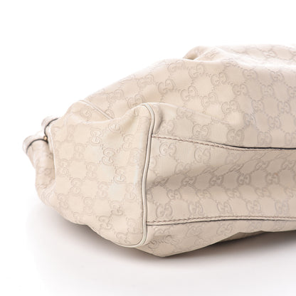 Gucci Guccissima Large Sukey Tote Mystic White 10 of 11