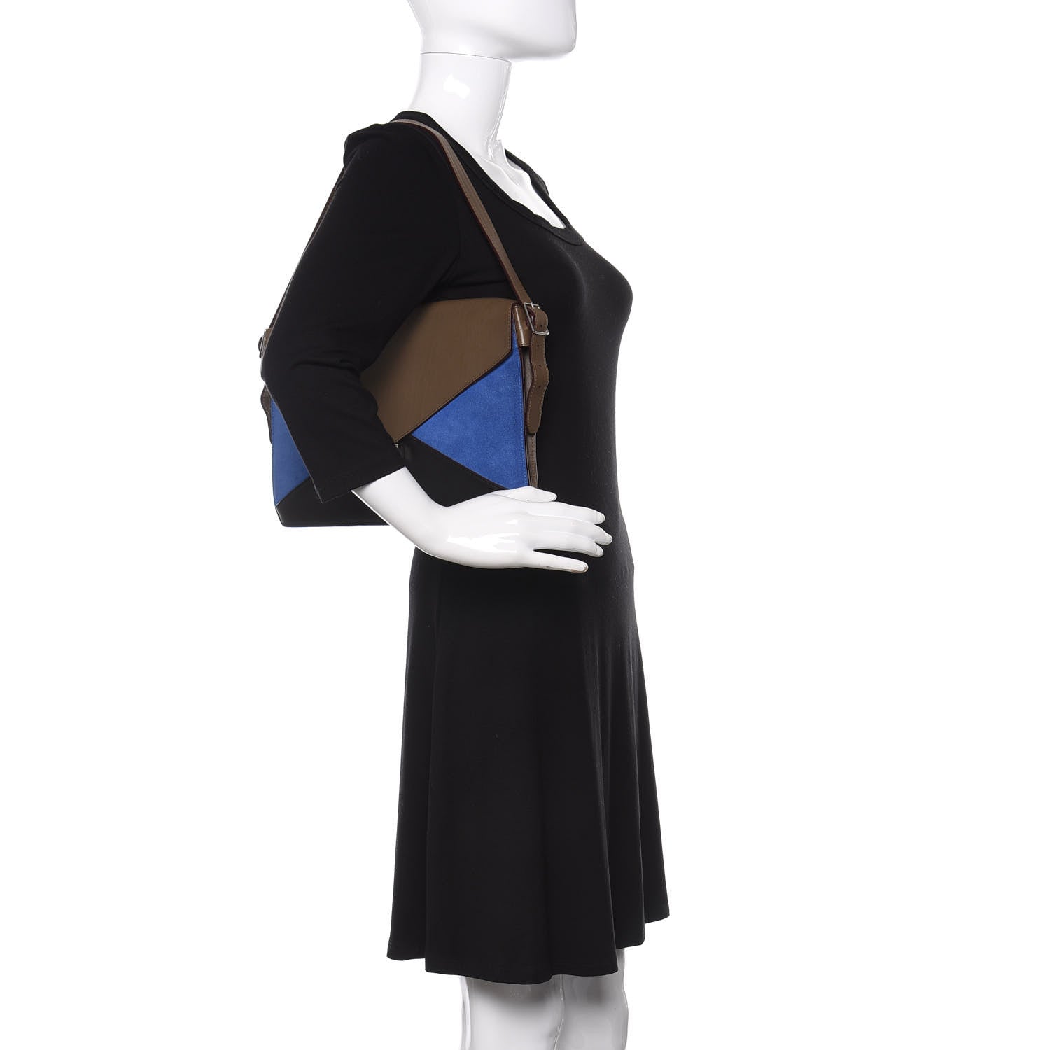 Celine Smooth Calfskin Suede Medium Tri-Color Diamond Shoulder Bag Multi 2 of 10