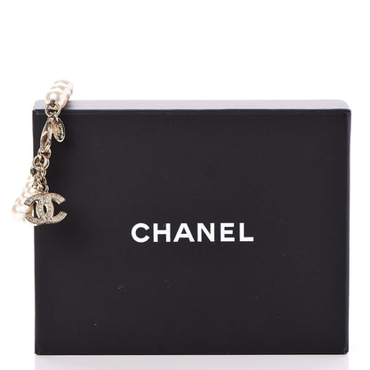 Chanel Crystal Pearl CC Bracelet Gold 6 of 6