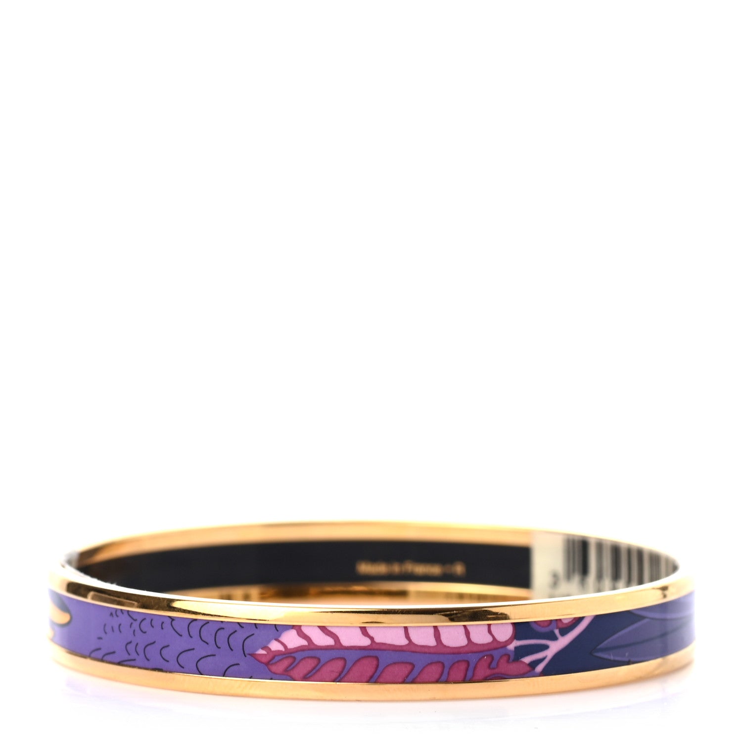 Hermes Enamel Printed Narrow Vie D Artiste Bracelet 65 3 of 5