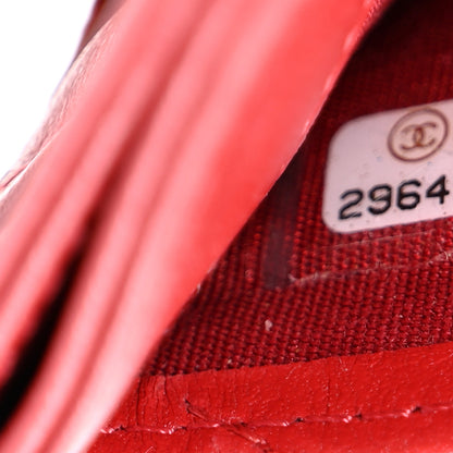 Chanel Lambskin Quilted Card Holder Red 8 of 8