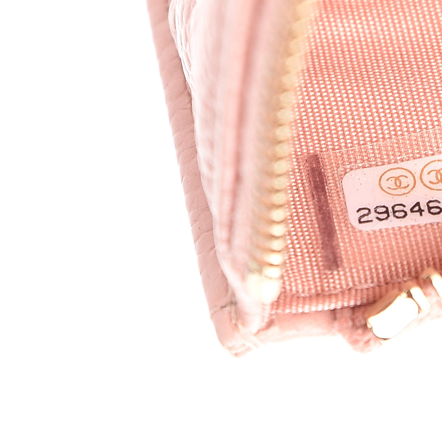 Chanel Caviar Camellia Embossed Classic Flat Wallet Pouch Pink 6 of 6