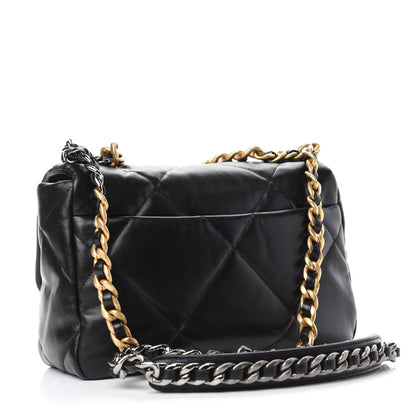 Chanel Goatskin Quilted Medium Chanel 19 Flap Black 3 of 10
