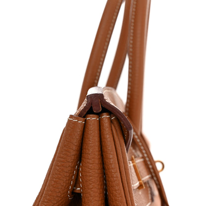 Hermes Taurillon Clemence Birkin 35 Gold 13 of 14