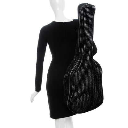 Saint Laurent Velour Crystal Guitar Case Black 2 of 9
