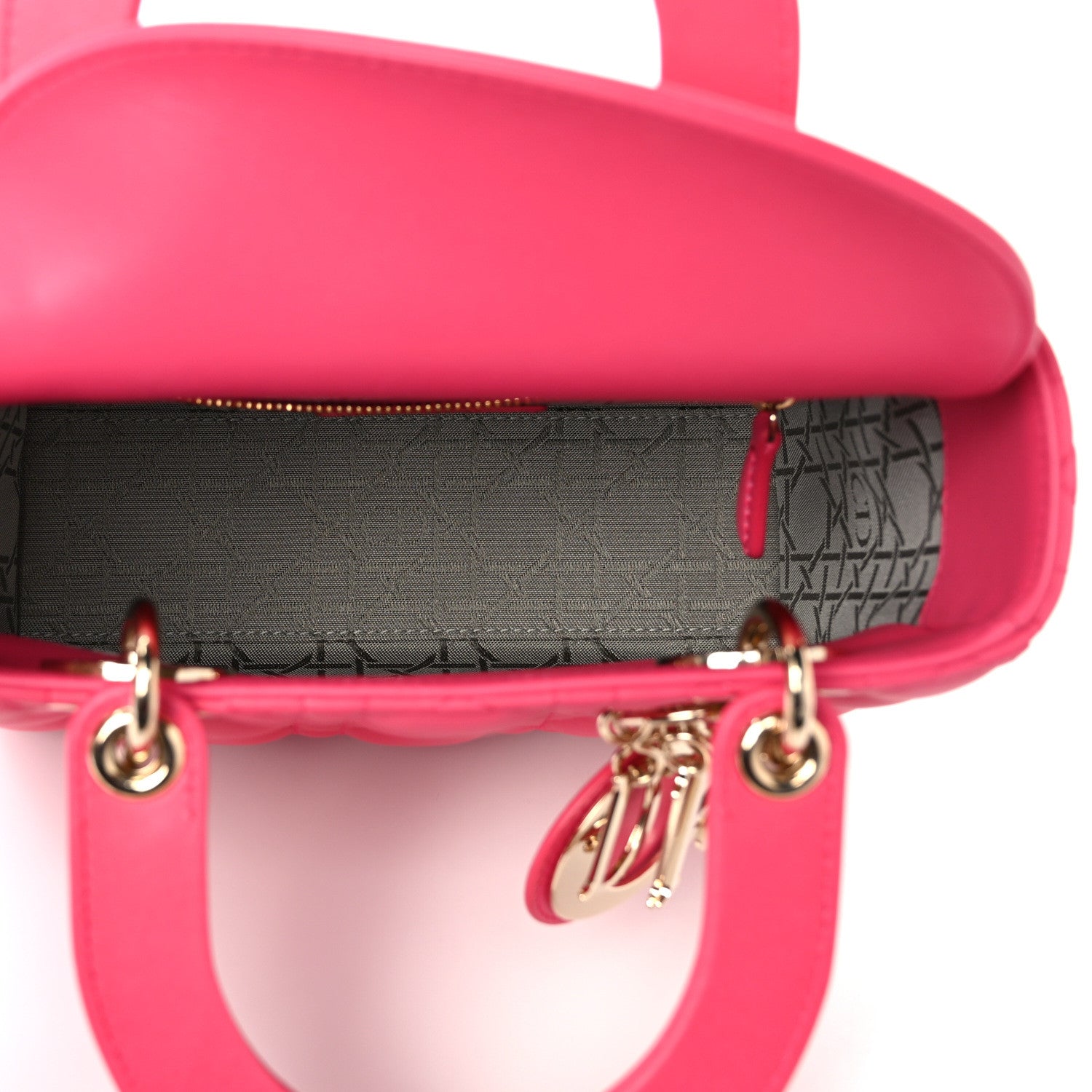 Christian Dior Lambskin Cannage Small My ABCDior Lady Dior Fraise 5 of 10