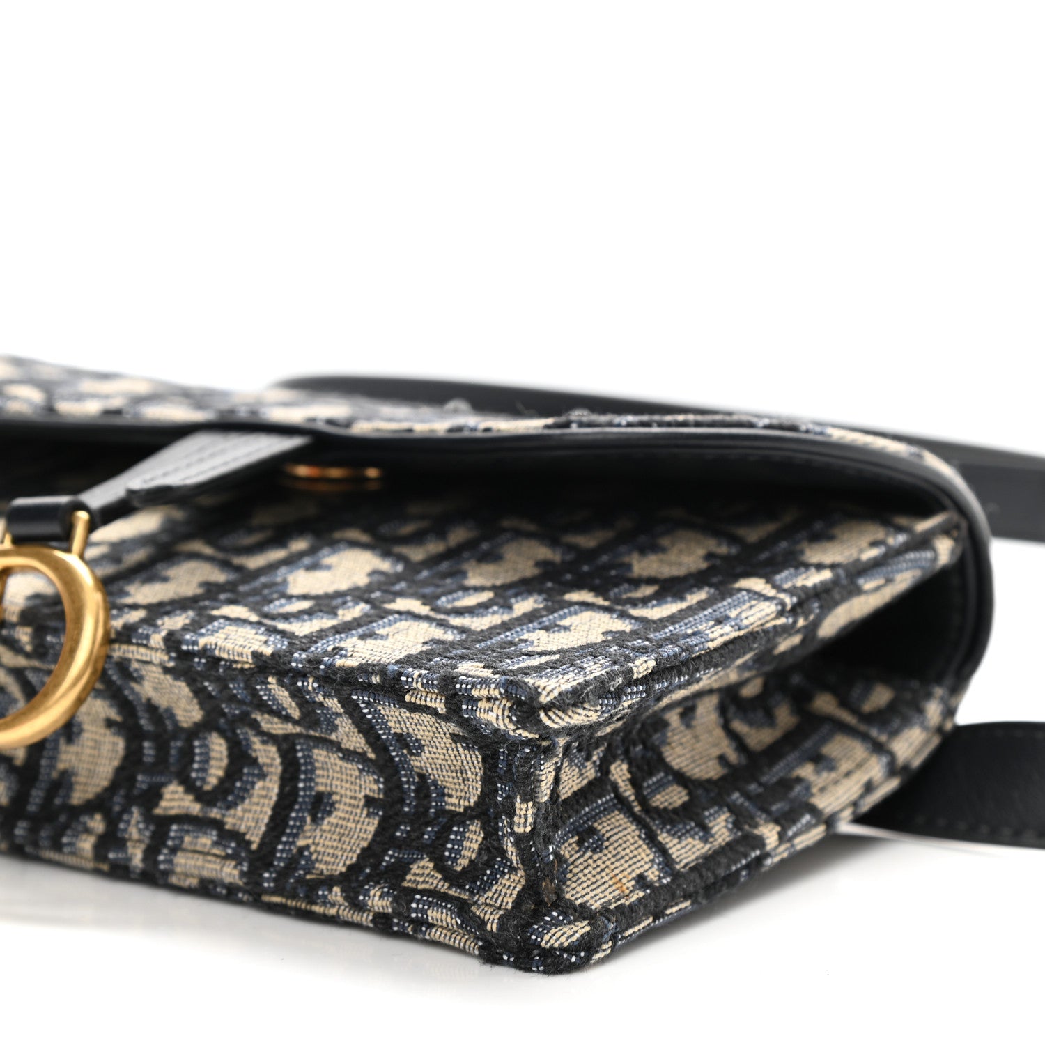 Christian Dior Oblique Saddle Belt Bag Blue 9 of 10