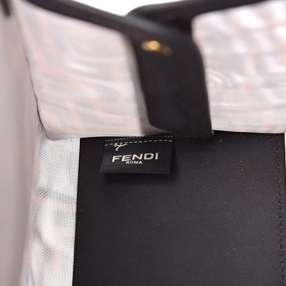 Fendi Mesh Vitello Century FF 1974 Mini Peekaboo Defender Cover Marrone Black Ebano 8 of 10