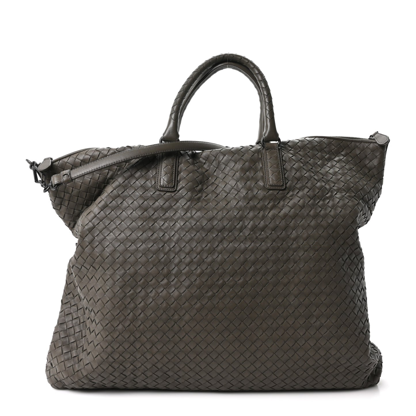 Nappa Intrecciato Maxi Convertible Tote Grey