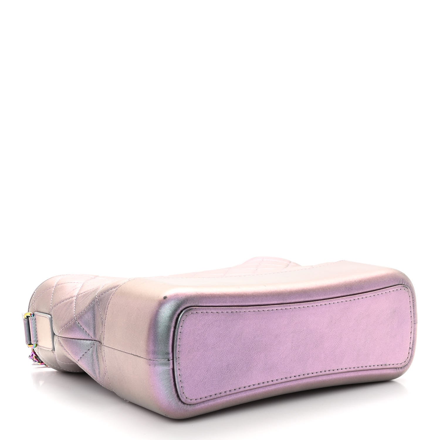 Chanel Iridescent Lambskin Calfskin Quilted Medium Gabrielle Hobo Light Purple 4 of 14