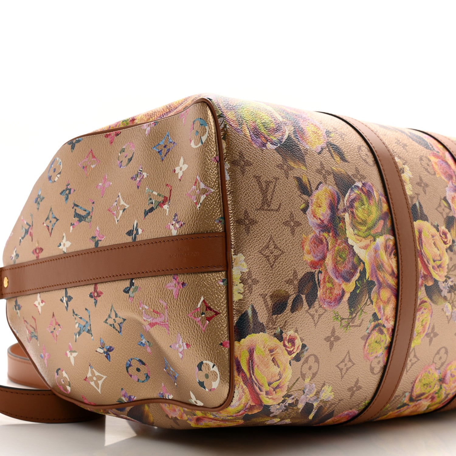 Louis Vuitton Metallic Monogram LV Garden Keepall Bandouliere 45 Gold 8 of 9
