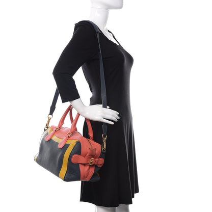 Burberry Grainy Calfskin Small The Bee Top Handle Storm Blue Bright Peony 2 of 21