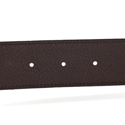 Hermes Swift Togo 32mm H Belt 95 Black Chocolate 4 of 5