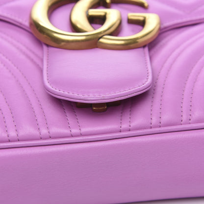 Gucci Calfskin Matelasse Medium GG Marmont Shoulder Bag Candy Mousse 10 of 13