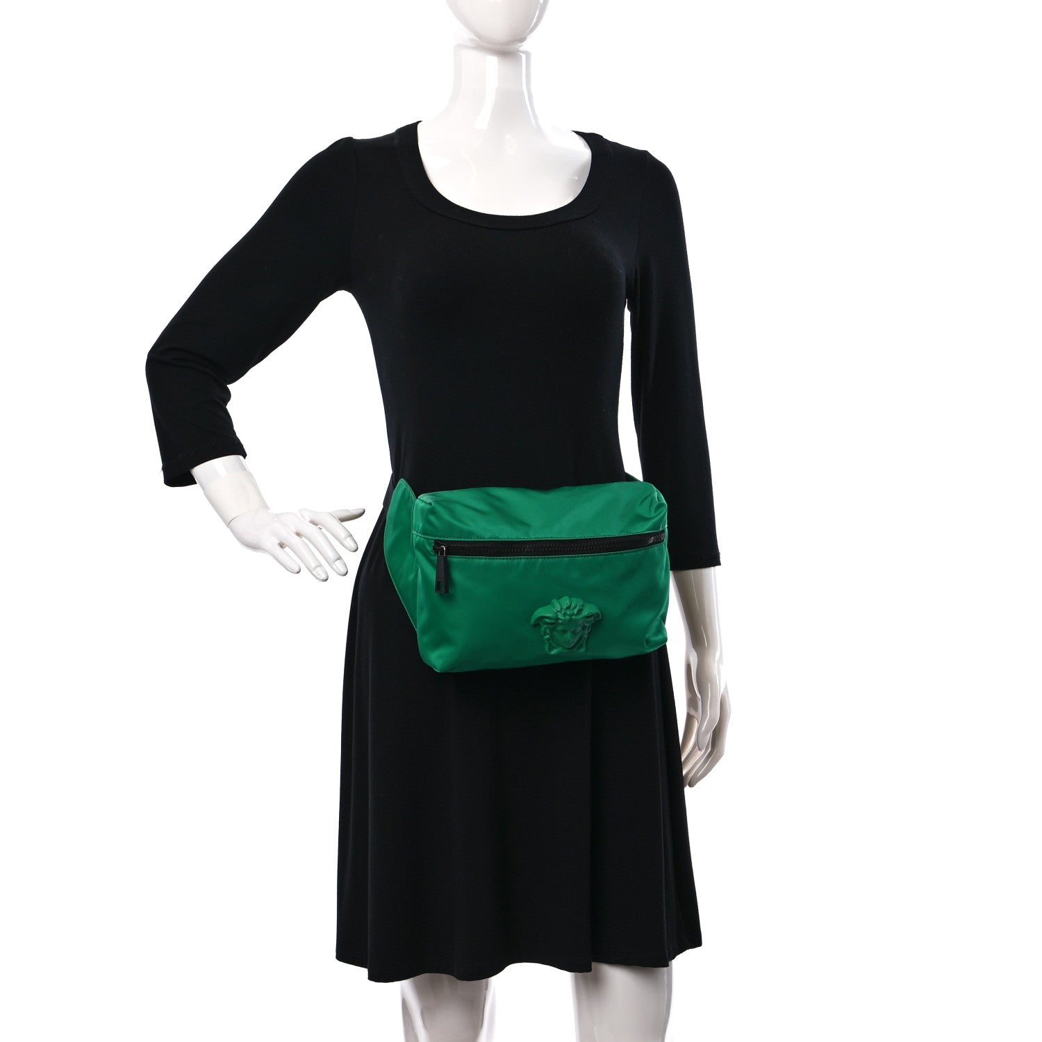 Versace Nylon Palazzo Medusa Belt Bag Green 2 of 9