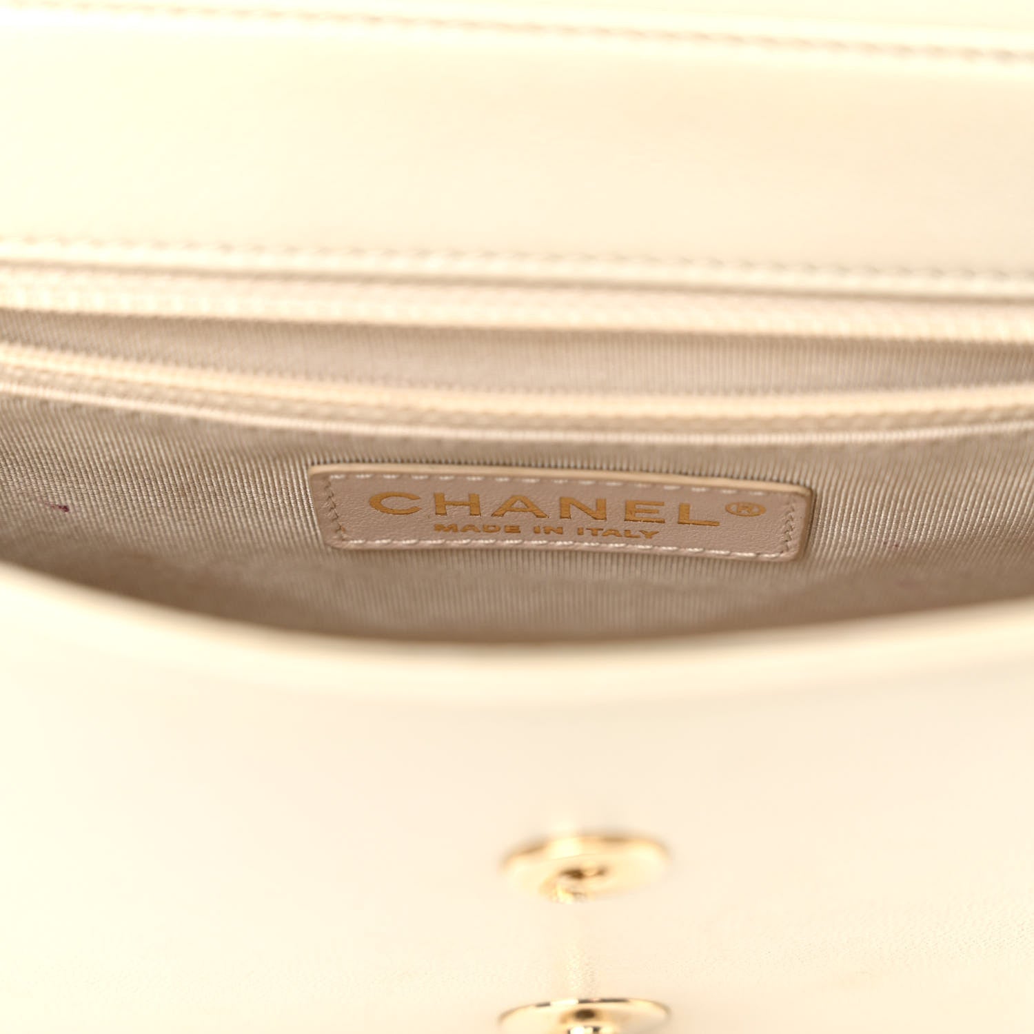 Chanel Sheepskin Chevron Quilted Medium Vintage Mademoiselle Flap White 6 of 11