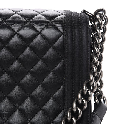 Chanel Calfskin Quilted Large Boy Flap Black 10 of 14