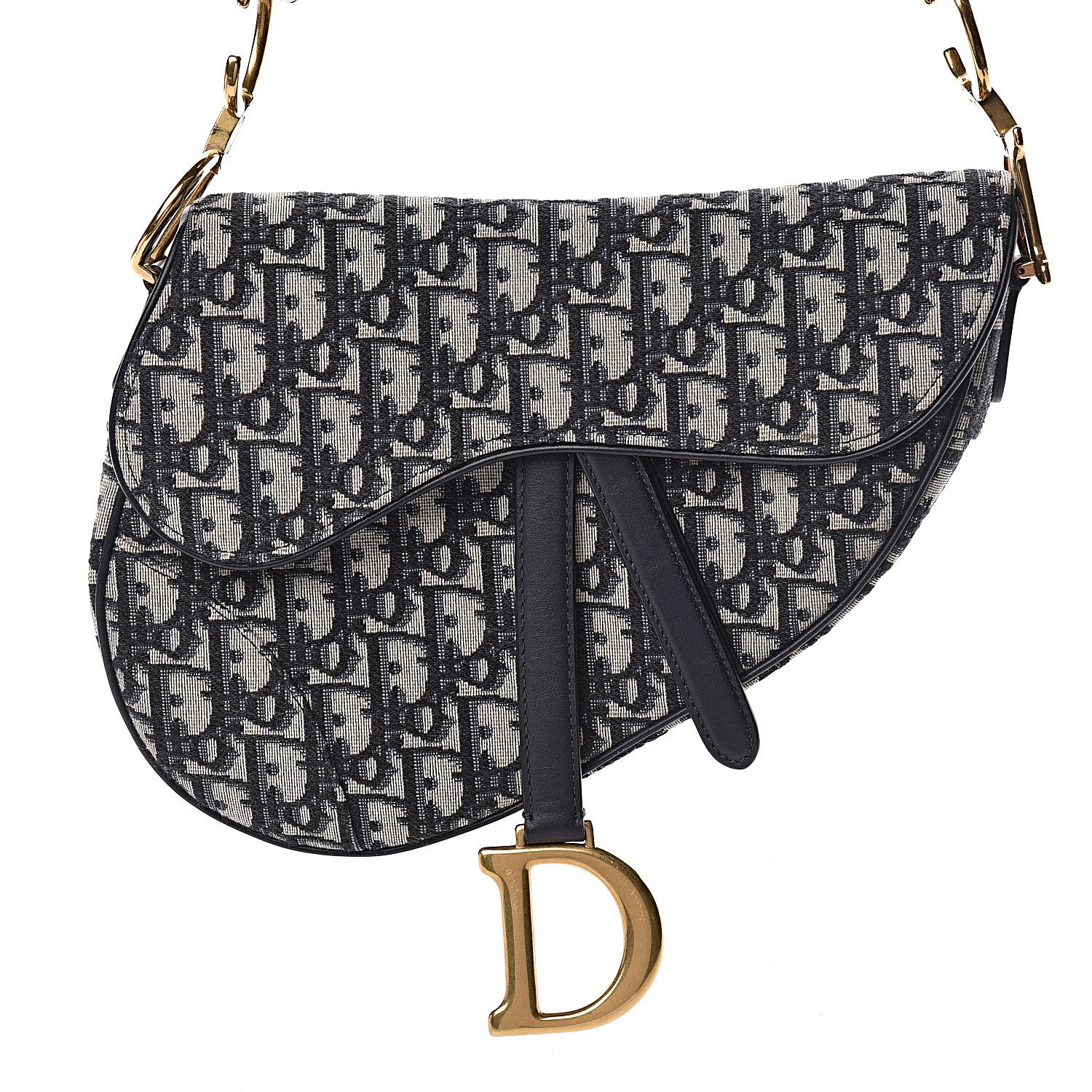 Christian Dior Oblique Saddle Bag Blue 14 of 15