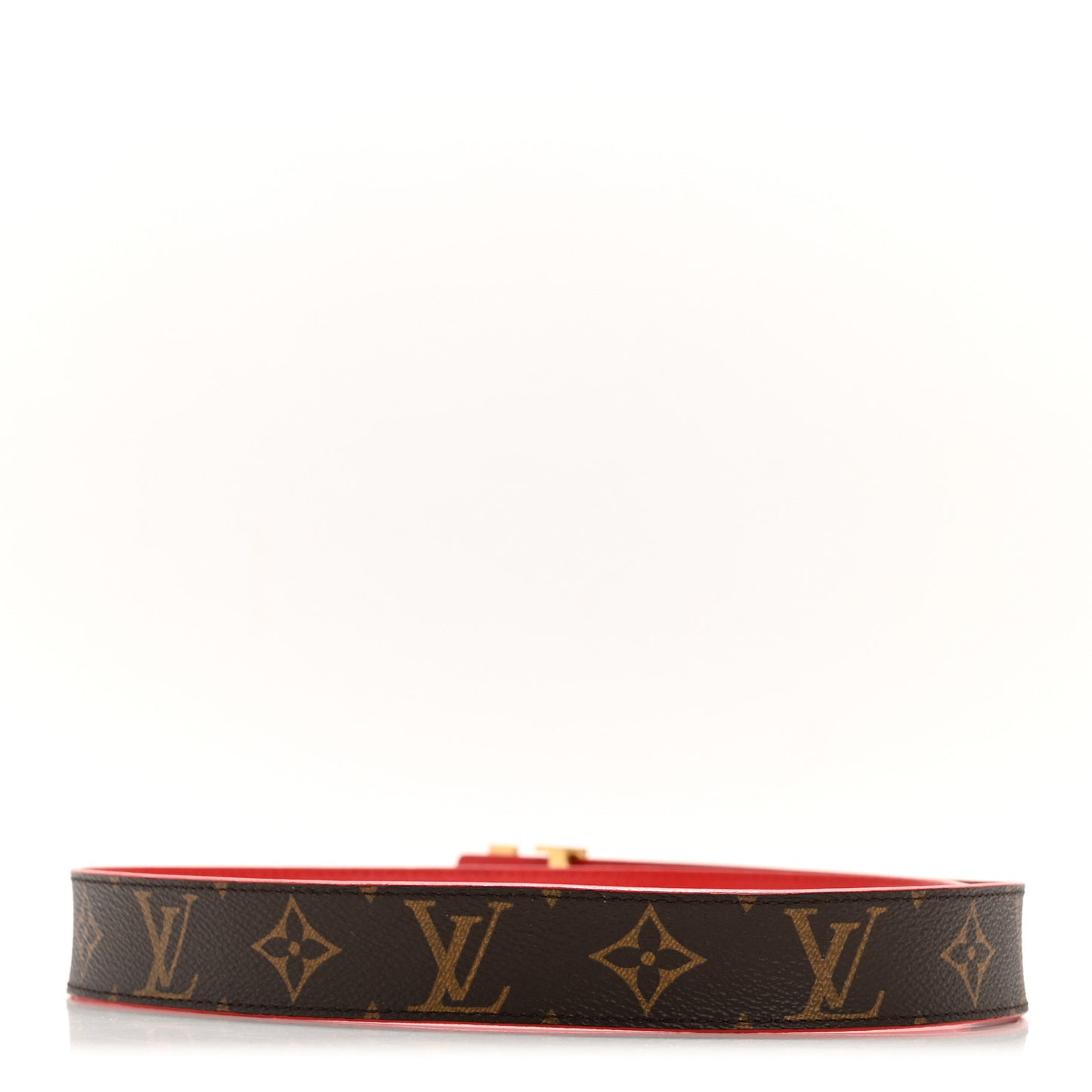 Monogram 30mm LV Initiales Reversible Belt 80 32 Coquelicot