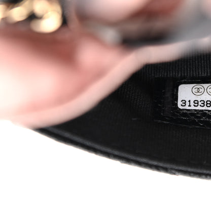 Chanel Jersey Fabric Quilted Foldable Tote With Chain Black Multicolor 12 of 17