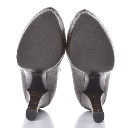 Louis Vuitton Patent Monogram Fetish Vanity Platform Pumps 39 7 of 13
