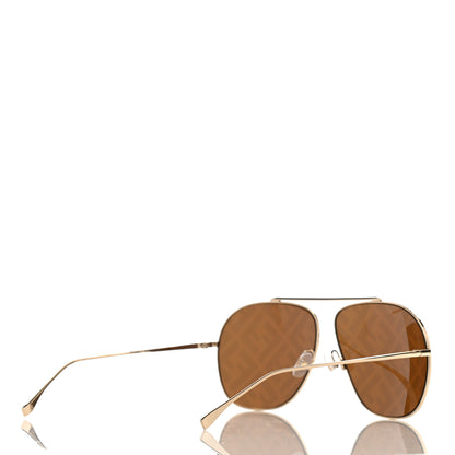Fendi Metal Fendi Forever Aviator Sunglasses FF0407/G/S Gold 4 of 8