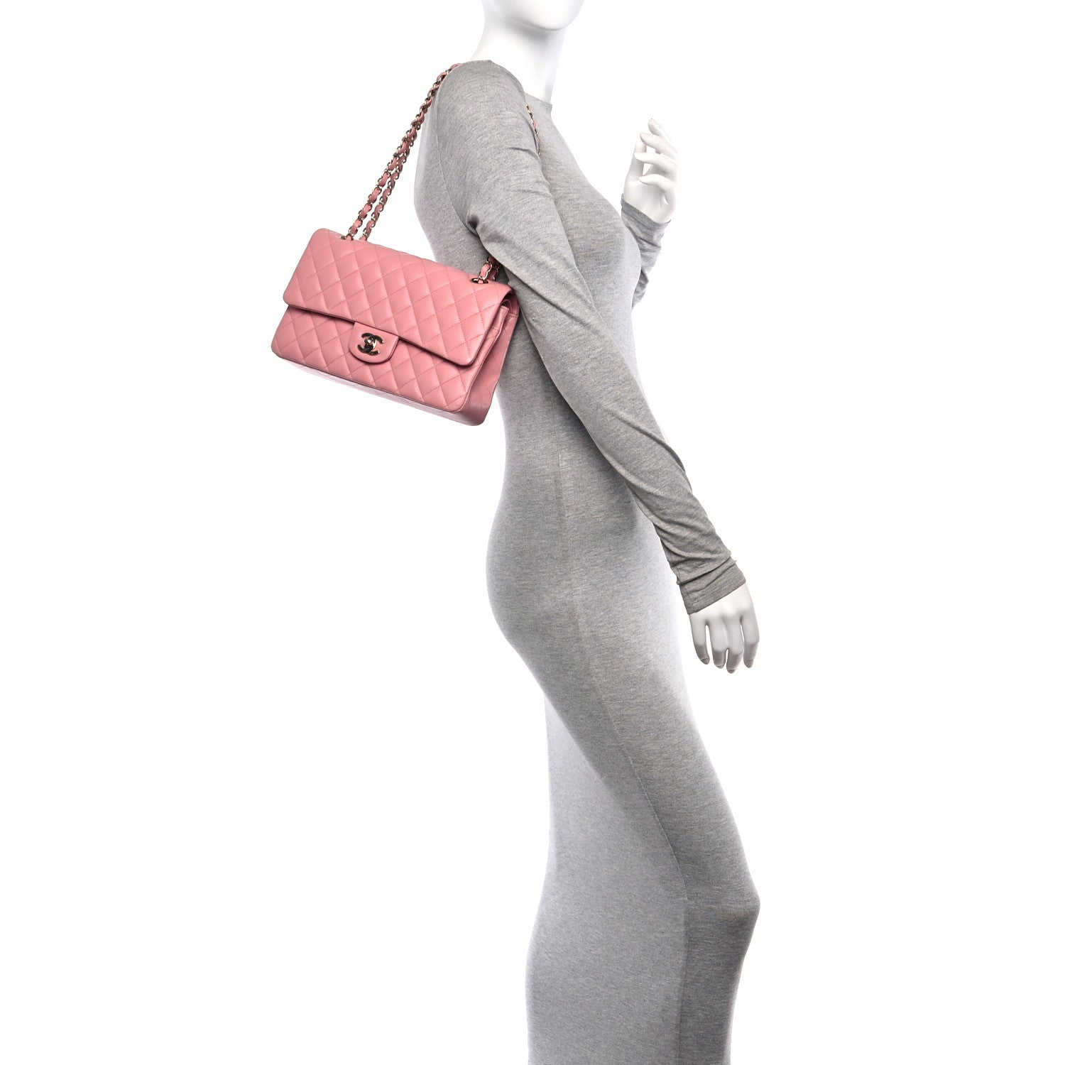 Chanel Lambskin Quilted Medium Double Flap Rose Pink 2 of 11