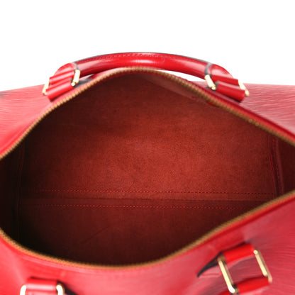 Louis Vuitton Epi Speedy 30 Castillan Red 5 of 8