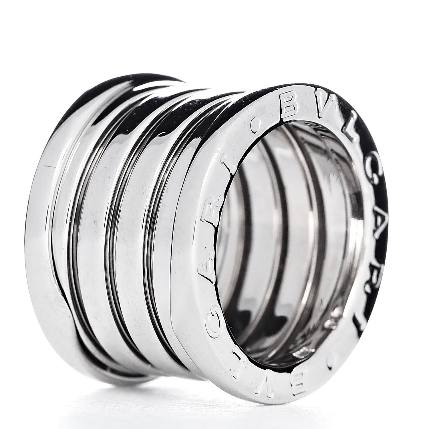 Bulgari 18K White Gold B.Zero1 Five-Band Ring 46 3.75 4 of 6