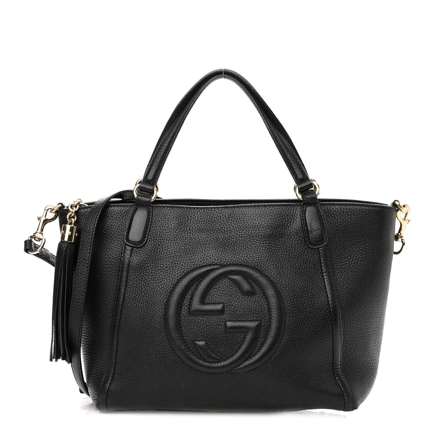 Gucci Pebbled Calfskin Small Soho Top Handle Bag Black 1 of 24