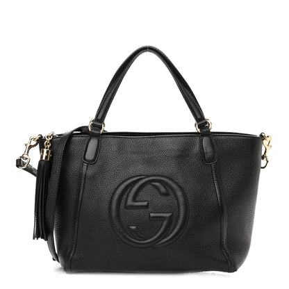 Gucci Pebbled Calfskin Small Soho Top Handle Bag Black 1 of 24