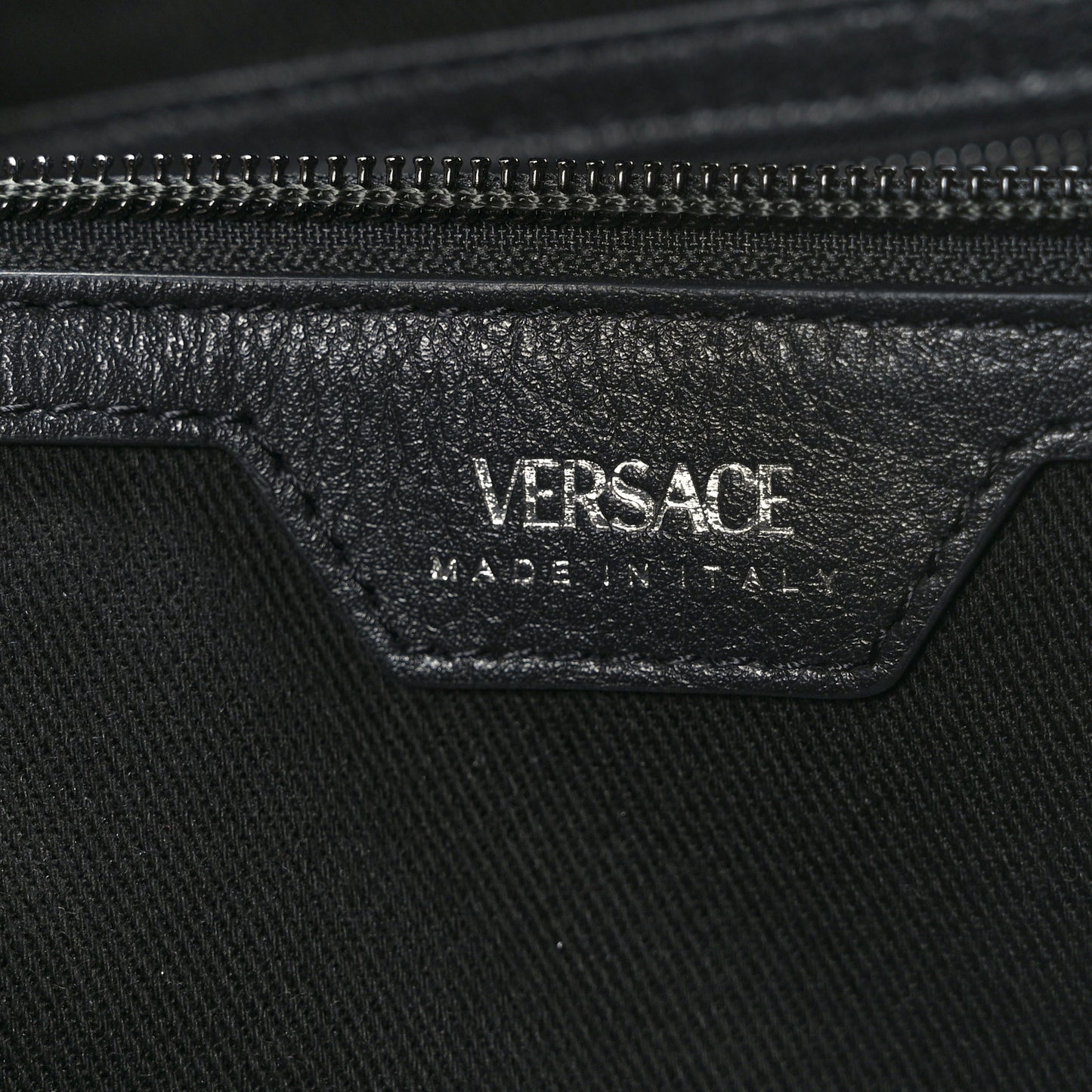 Calfskin Large Repeat Zip Hobo Black