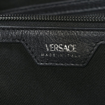Versace Calfskin Large Repeat Zip Hobo Black 6 of 8