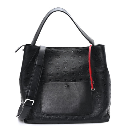 MCM Calfskin Ottomar Monogram Large Klara Hobo Black 1 of 9