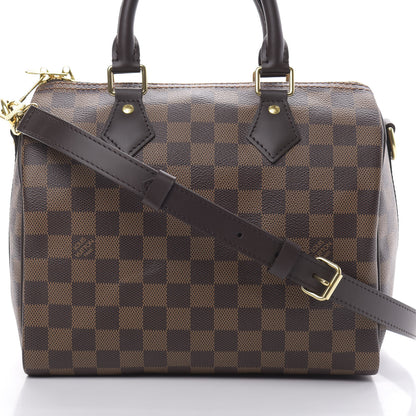 Louis Vuitton Damier Ebene Speedy Bandouliere 25 9 of 12
