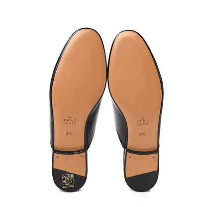Gucci Calfskin Flower Embroidered Womens Princetown Slippers 37.5 Black 5 of 9