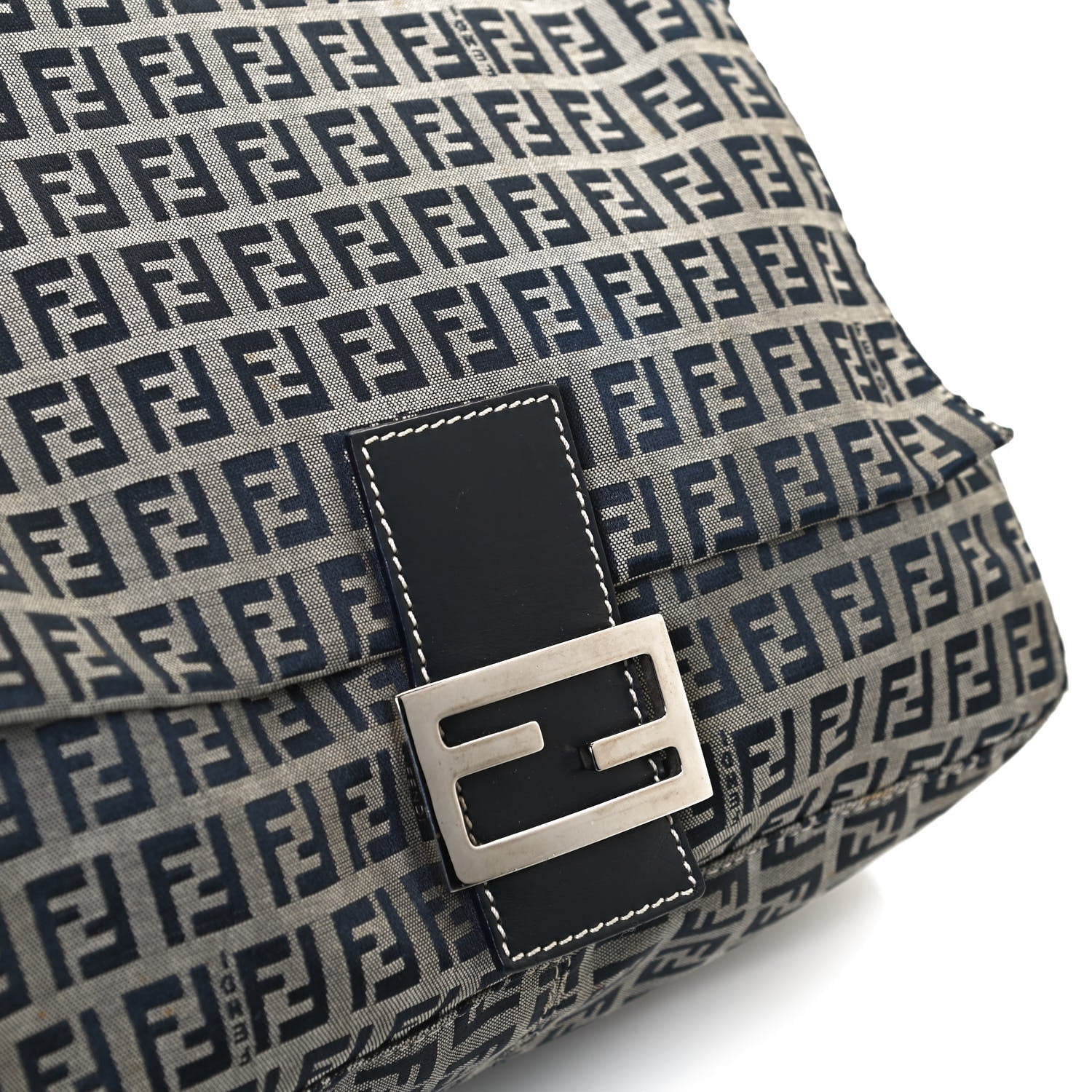 Fendi Zucchino Mama Baguette Navy 9 of 11