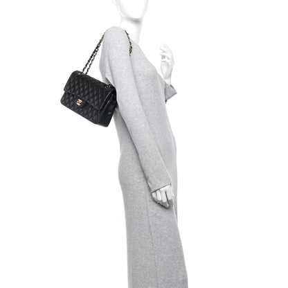 Chanel Lambskin Quilted Medium Double Flap Black 2 of 13