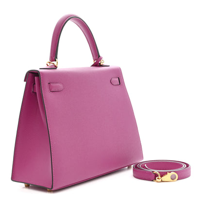 Hermes Epsom Kelly Sellier 25 Rose Pourpre 3 of 11