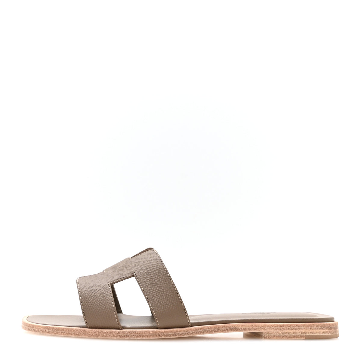 Hermes Epsom Oran Sandals 39.5 Etoupe 1 of 9