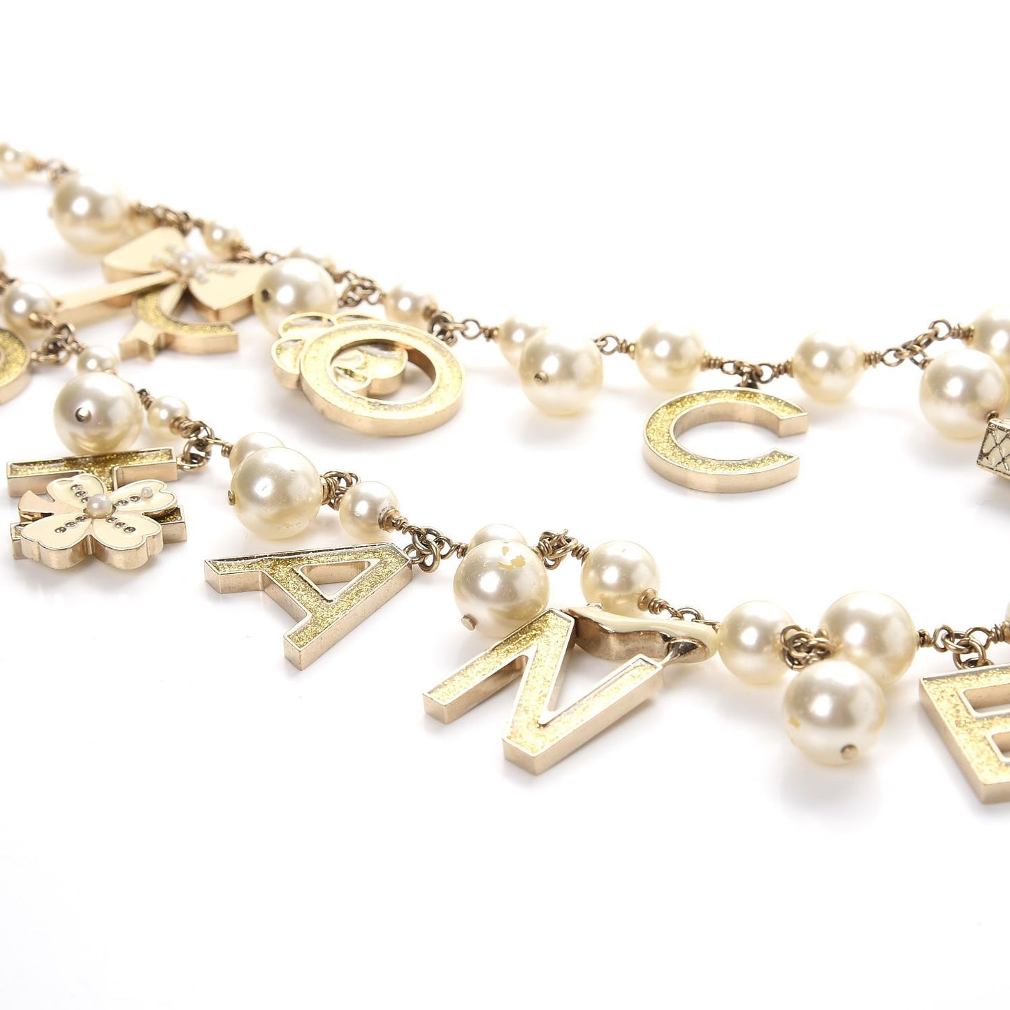 Pearl Charm Coco CC Belt Gold
