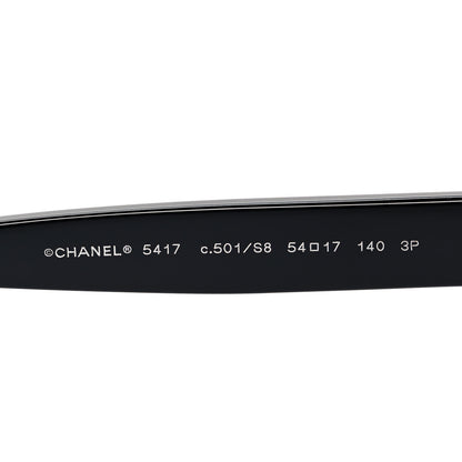 Chanel Acetate Polarized Square Sunglasses 5417 Black 5 of 7