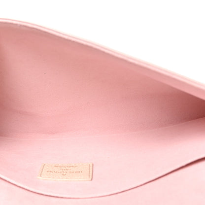 Louis Vuitton Empreinte Spring in the City Felicie Pochette Chain Wallet Pink Beige Yellow 6 of 11