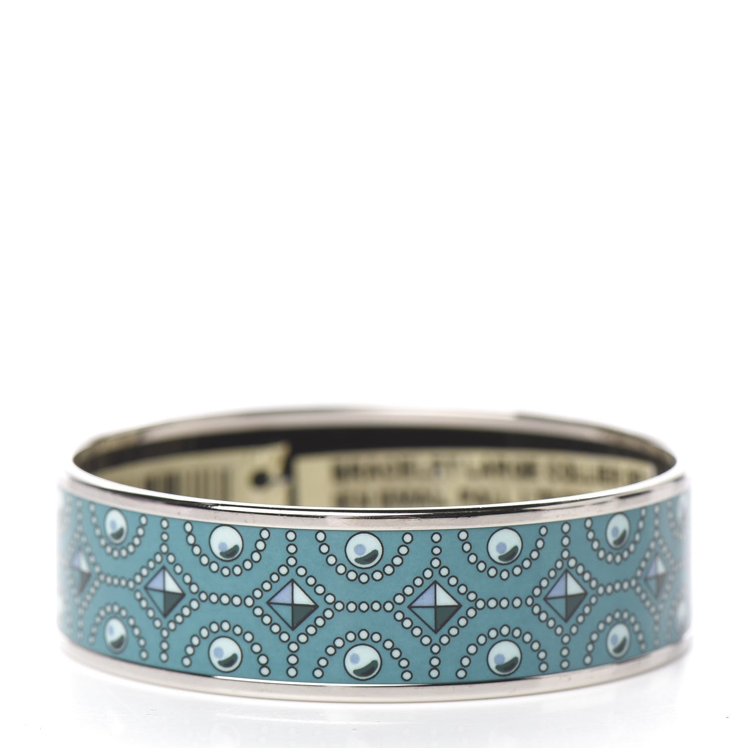 Hermes Enamel Printed Collier De Chien Wide Bracelet 62 Veneneux 2 of 3