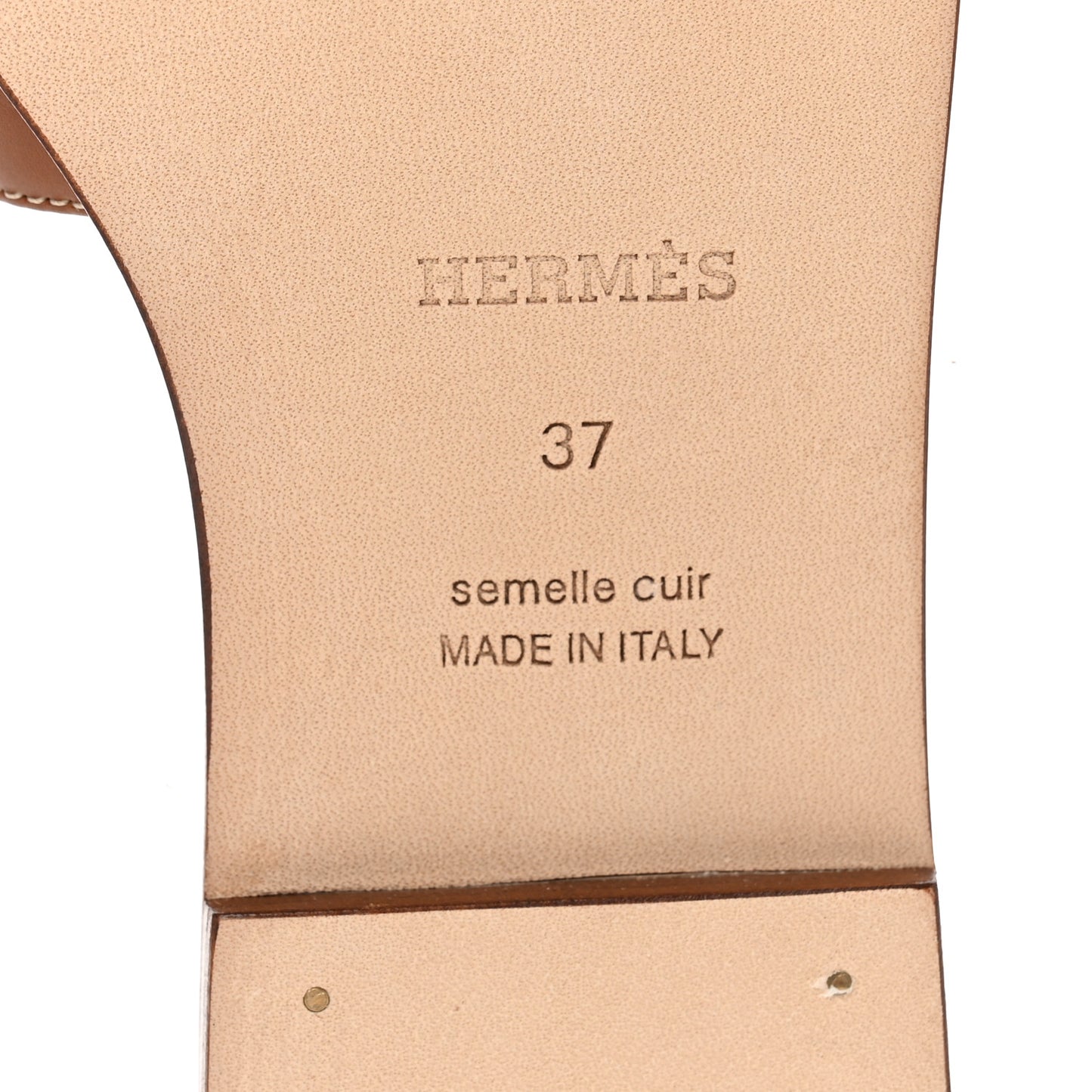 Box Calfskin Oran Sandals 37 Gold